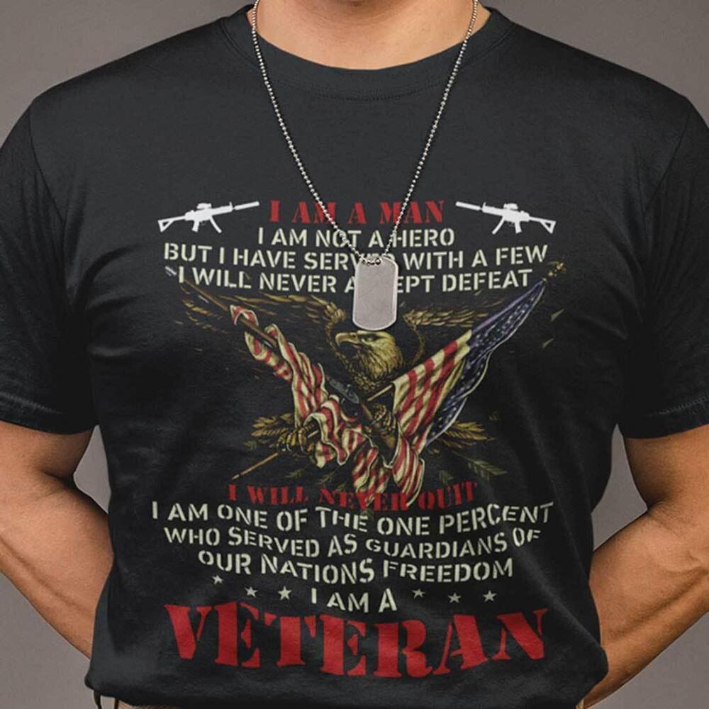 Never Accept Defeat Veteran Shirt